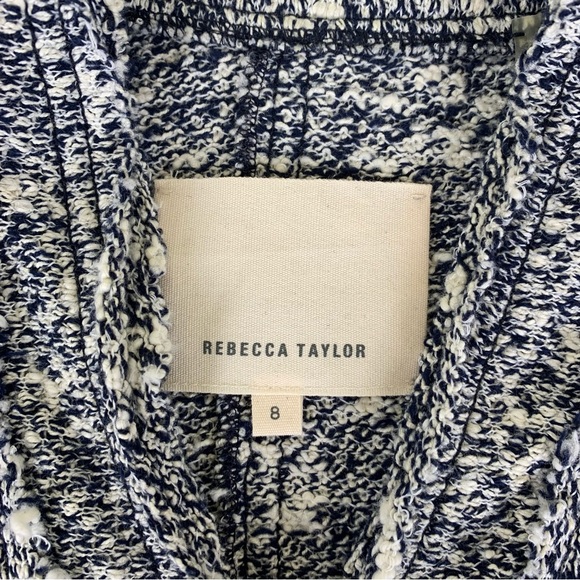 Rebecca Taylor Frayed Edge Cropped Tweed Jacket - Size 8 - Picture 14 of 16